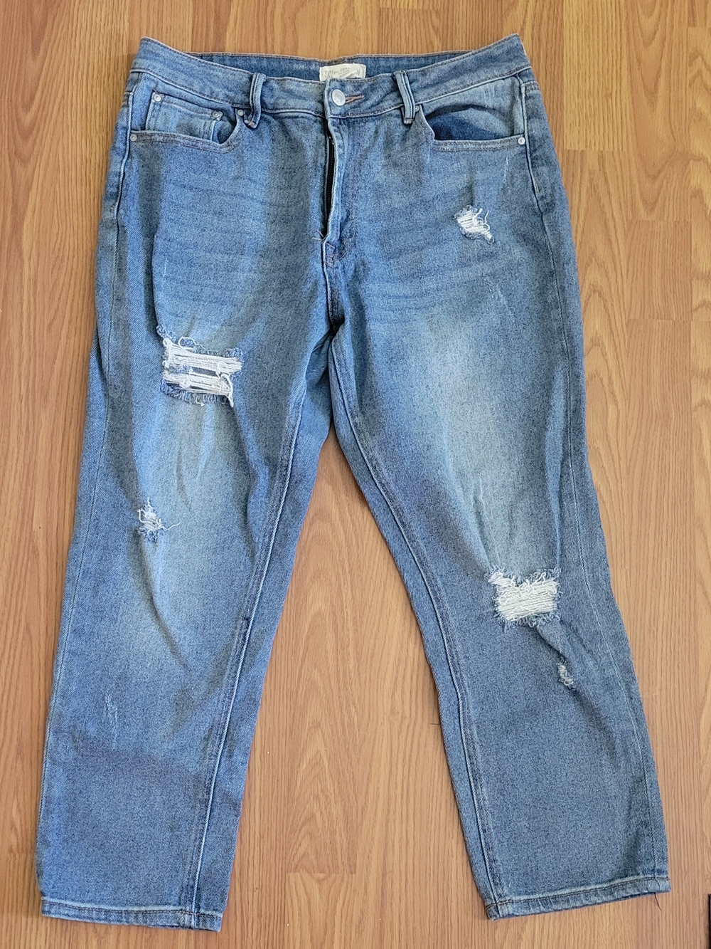 Sky and Sparrow Distressed High Waist Crop Jean Size 11